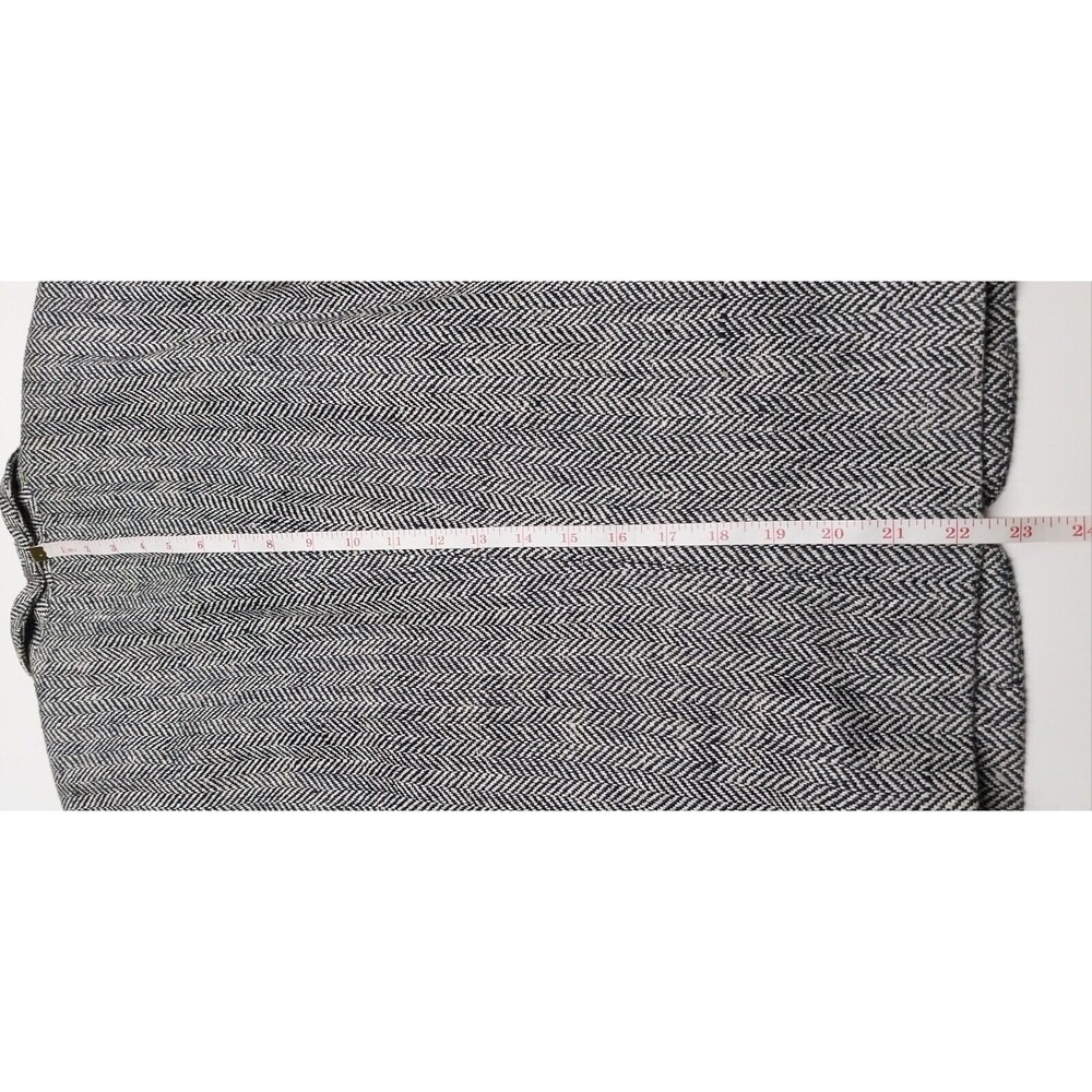 RALPH LAUREN Blazer Black Cream Herringbone Size 8 Silk Linen Blend Academia GUC - Picture 11 of 16